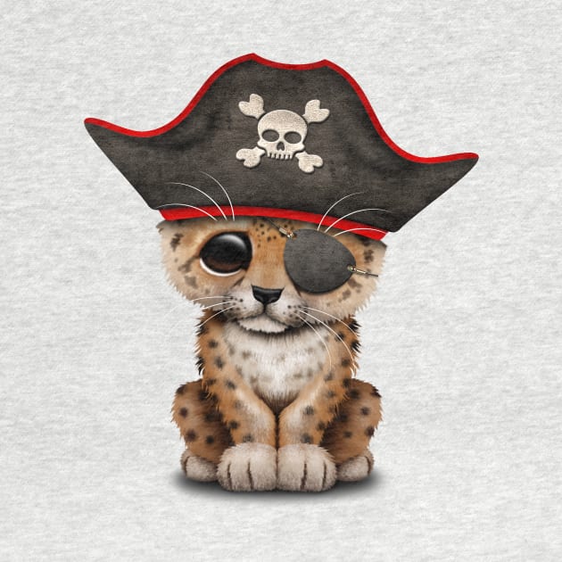 Cute Baby Leopard Cub Pirate by jeffbartels